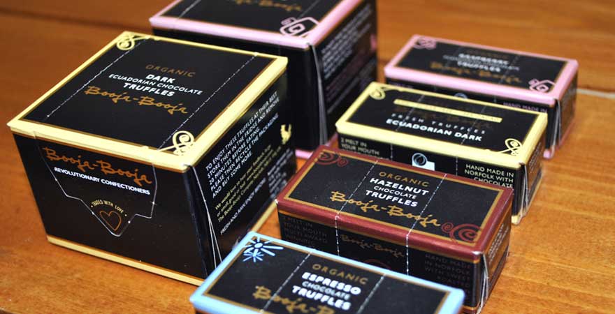 Booja-Booja fresh truffles boxes