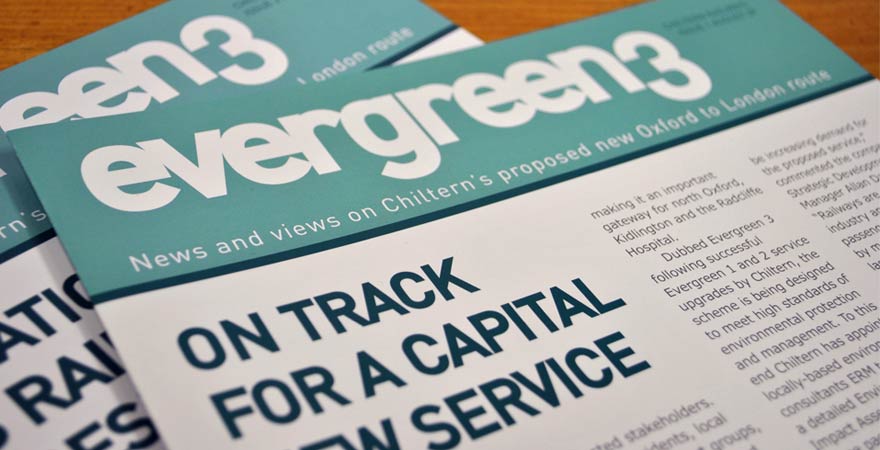 Front cover of the Evergreen 3 newsletter