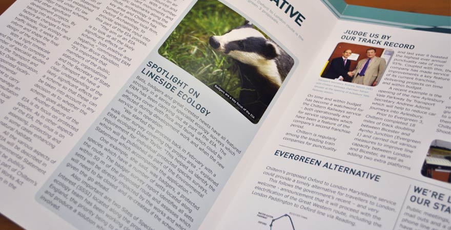 A spread from the Evergreen 3 newsletter
