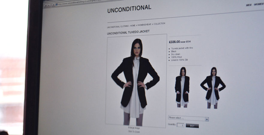 A product page from the Unconditional website